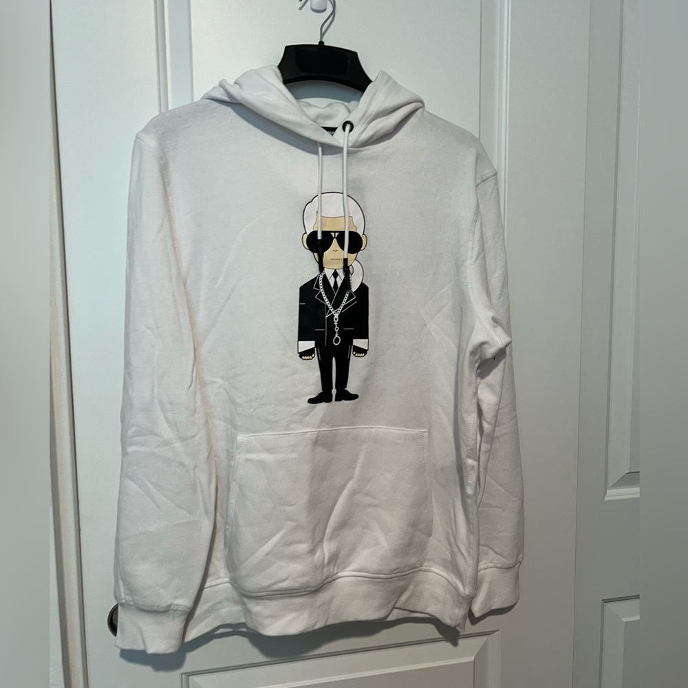 Karl Lagerfeld Self Portrait Graphic Hoodie Sweatshirt Large